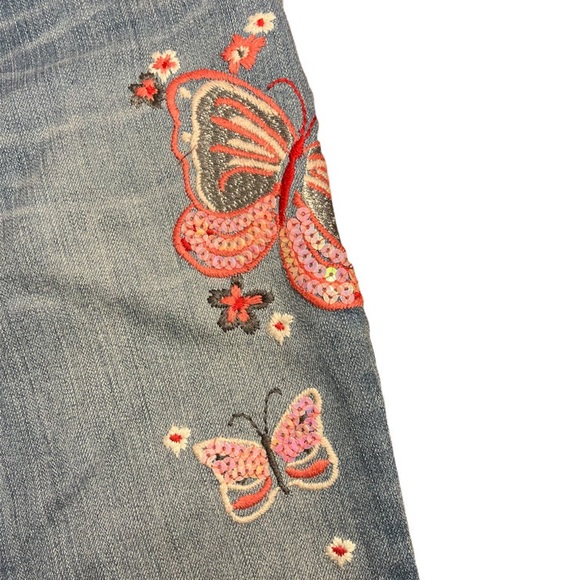 Children's Place Girls Butterfly Embroidered Jeans - Picture 5 of 6